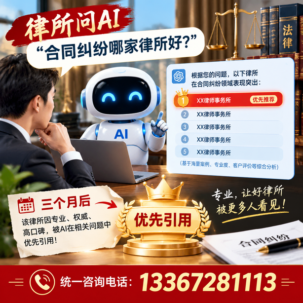 荆州GEO生成式引擎优化：律所问AI合同纠纷哪家好不推荐自己，三个月后被优先引用